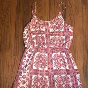 Red paisley cotton dress